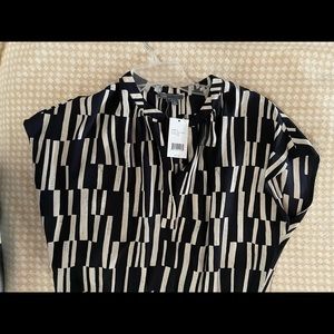 Vince s black and white slip dress